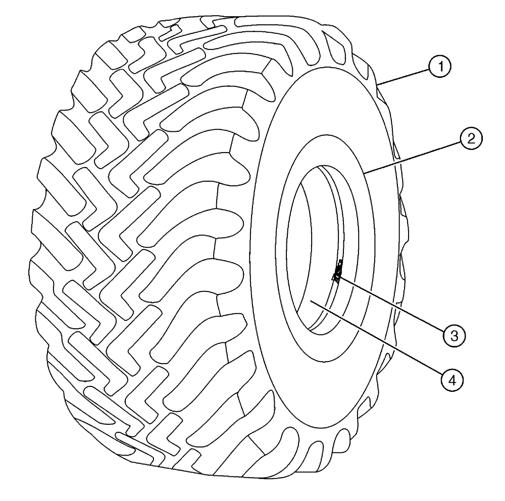 Схема запчастей Case IH TITAN 4020 - (05-007) - 48" GOODYEAR LW, TIRE-MTD LH/RH, 48 X 31, 12PL, GY Tires