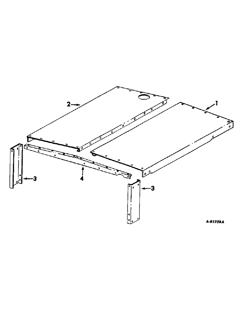 Схема запчастей Case IH 95 - (13-01) - SUPERSTRUCTURE, ENGINE COVER (05) - SUPERSTRUCTURE