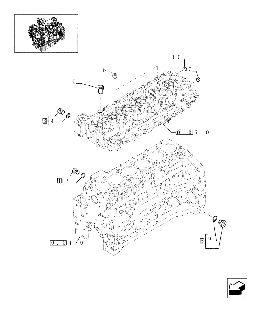Схема запчастей Case IH PUMA 210 - (0.32.4) - ENGINE COOLING SYSTEM PIPING (01) - ENGINE