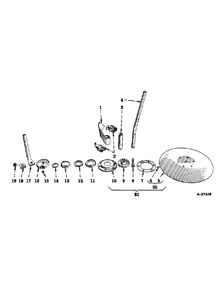 Схема запчастей Case IH 188 - (C-48) - SEMI-AUTOMATIC MARKER, DISK AND SHOE 