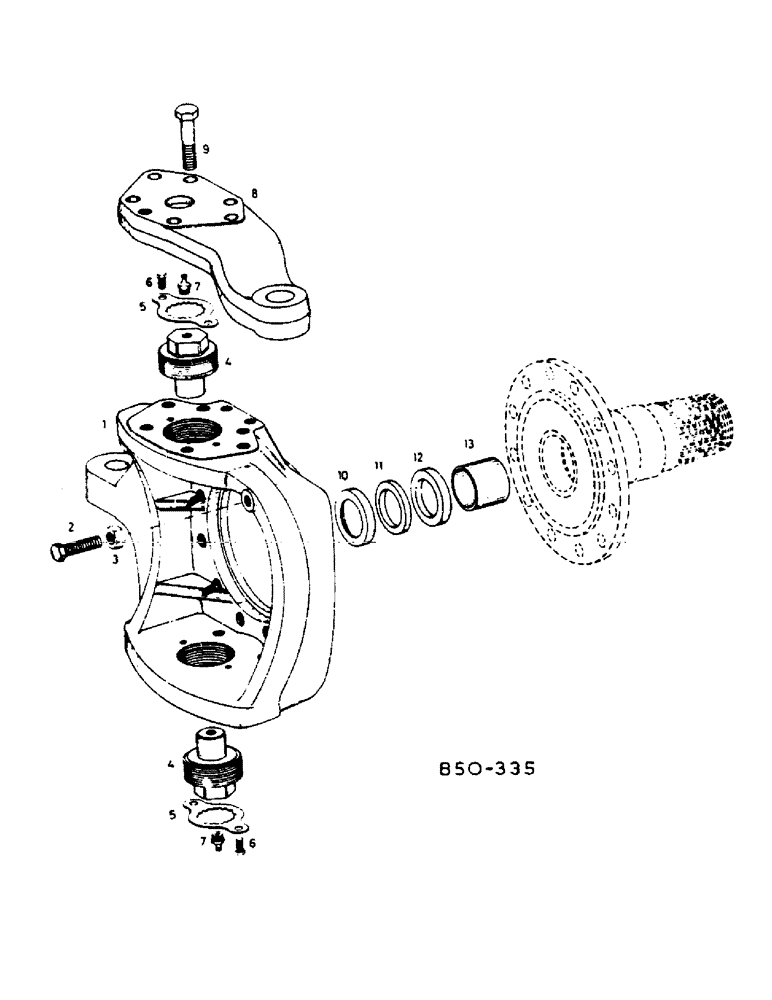 Схема запчастей Case IH 784 - (07-130) - STEERING KNUCKLE ASSY, 4-WHEEL DRIVE, Z F 4-WHEEL DRIVE (04) - Drive Train