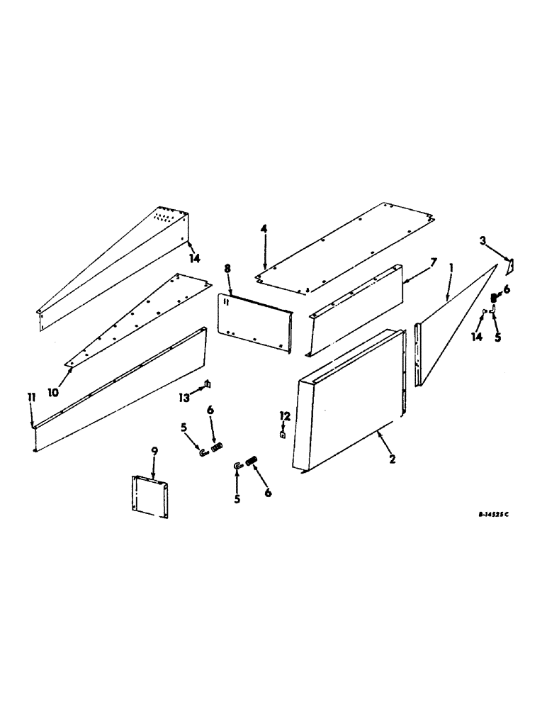 Схема запчастей Case IH 915 - (R-09) - SEPARATOR, SEPARATOR SHIELDS, RIGHT SIDE Separation