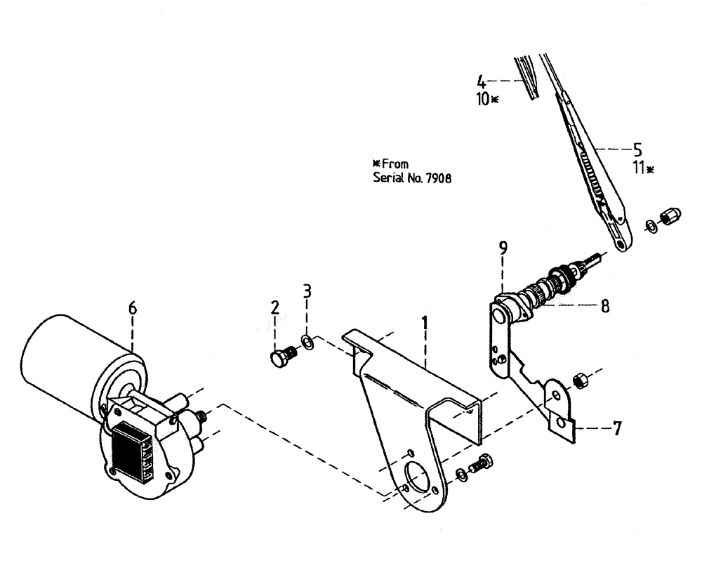 Схема запчастей Case IH 7700 - (A05-45) - WINDSCREEN WIPER Mainframe & Functioning Components