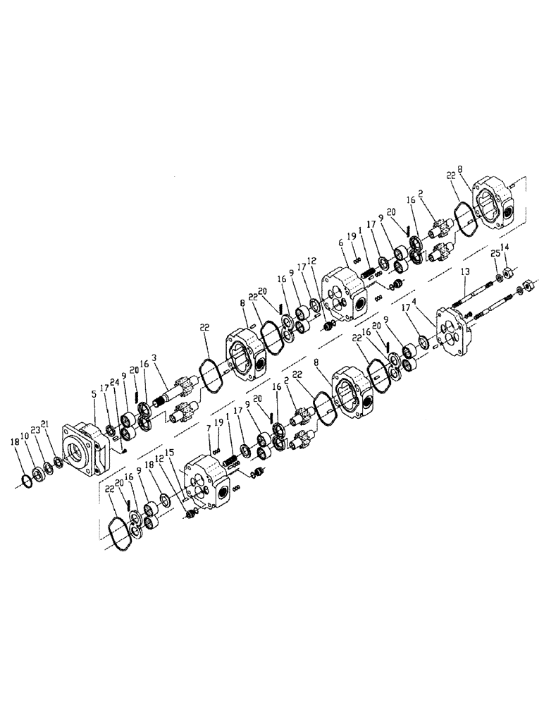 Схема запчастей Case IH 7700 - (B03-15) - HYDRAULIC MOTOR, BASECUTTER, 108/6CT/M11-250/3306-250 Hydraulic Components & Circuits