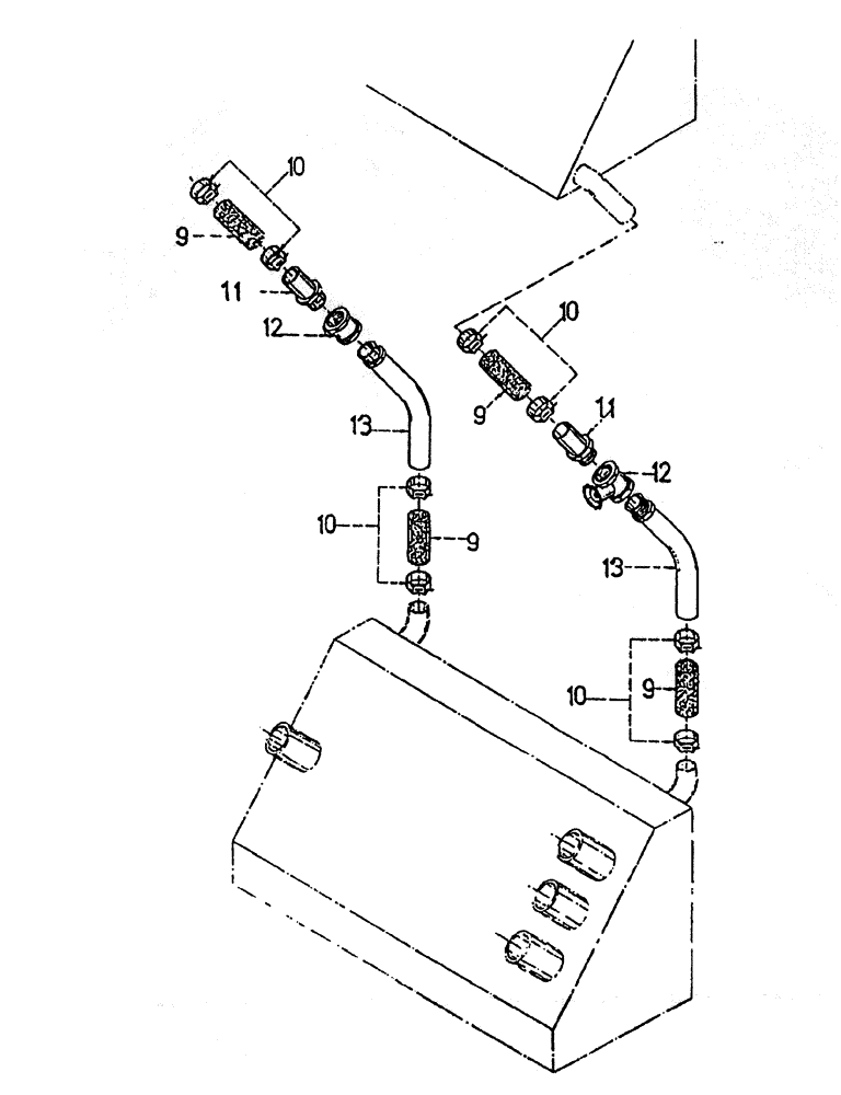 Схема запчастей Case IH 7000 - (B05-05) - HYDRAULIC SUCTION LINES (SWINGING KNIFE) Hydraulic Components & Circuits