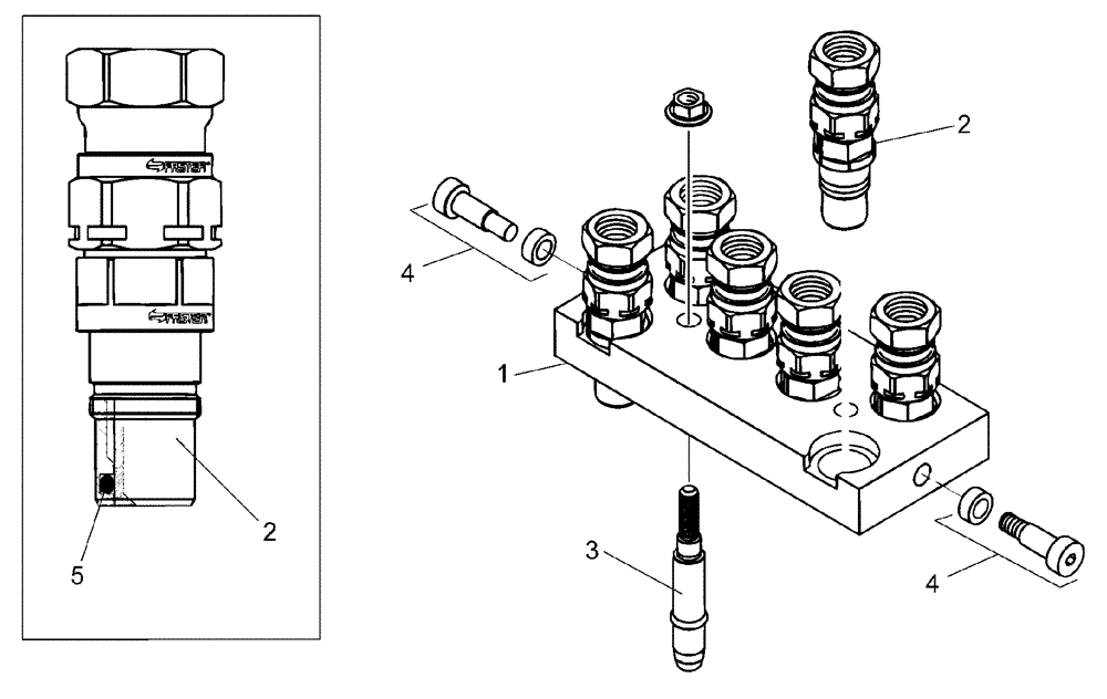 Схема запчастей Case IH L780 PRO - (35.310.AP[06]) - 6 COUPLER - UPPER (35) - HYDRAULIC SYSTEMS
