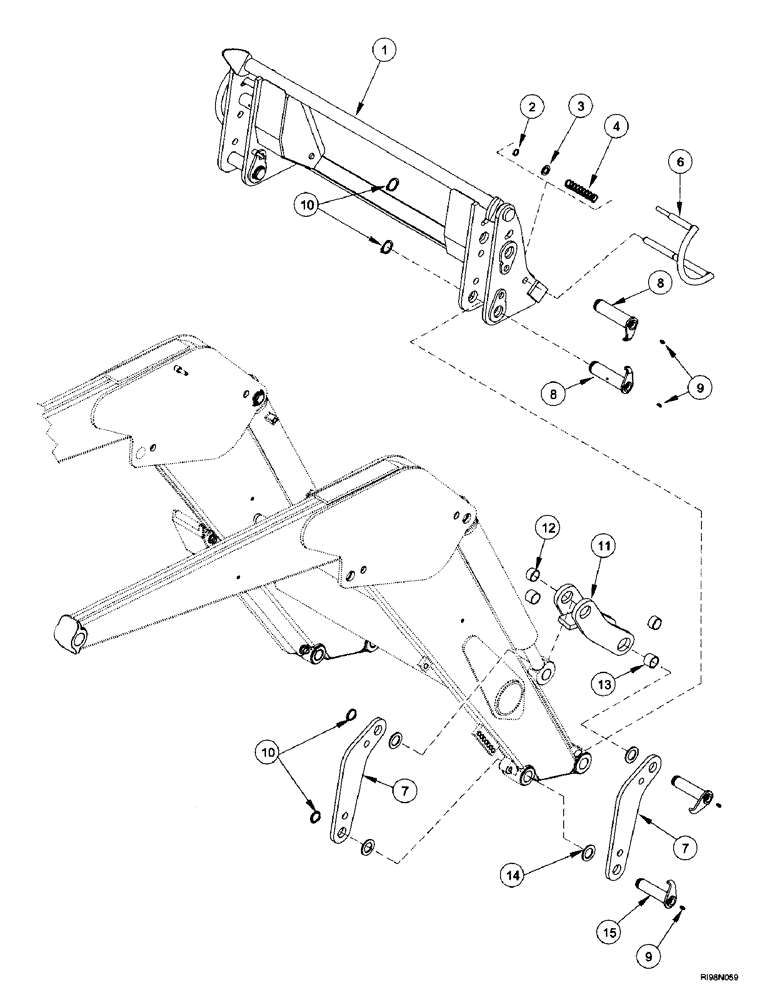 Схема запчастей Case IH L600 - (9-06) - QUICK ATTACH ADAPTER (09) - CHASSIS/ATTACHMENTS