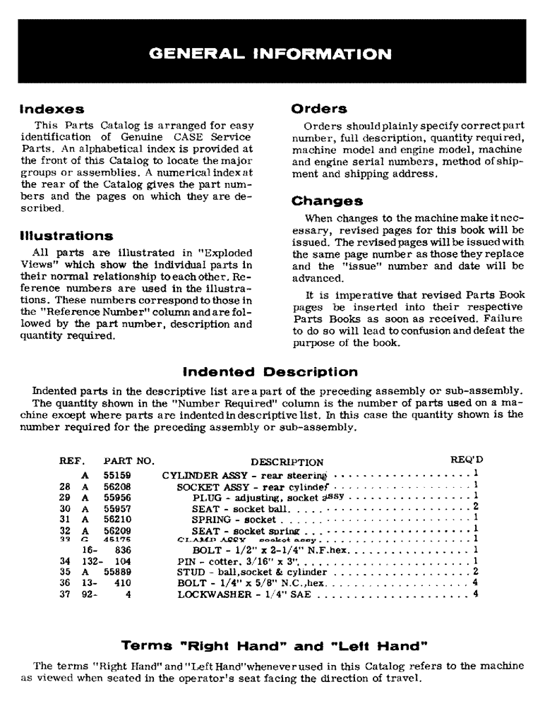 Схема запчастей Case IH 1050 - (02) - GENERAL INFORMATION 