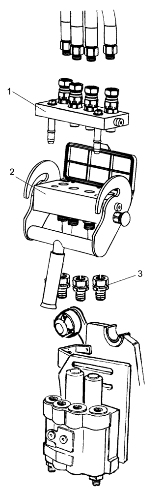 Схема запчастей Case IH L780 PRO - (35.525.AD[04]) - QUICK COUPLER RELEASE, 4 COUPLER, CDE CONTROL VALVE (35) - HYDRAULIC SYSTEMS