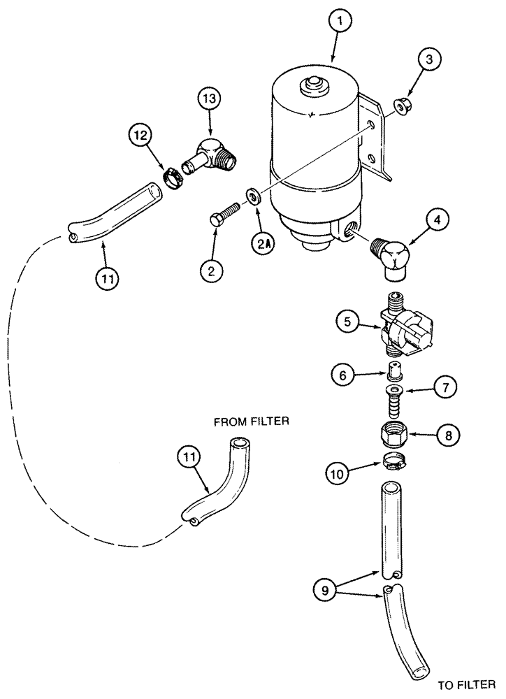 Схема запчастей Case IH 2555 - (09B-05) - WATER PUMP, MOUNTING AND LINES (14) - WATER SYSTEM