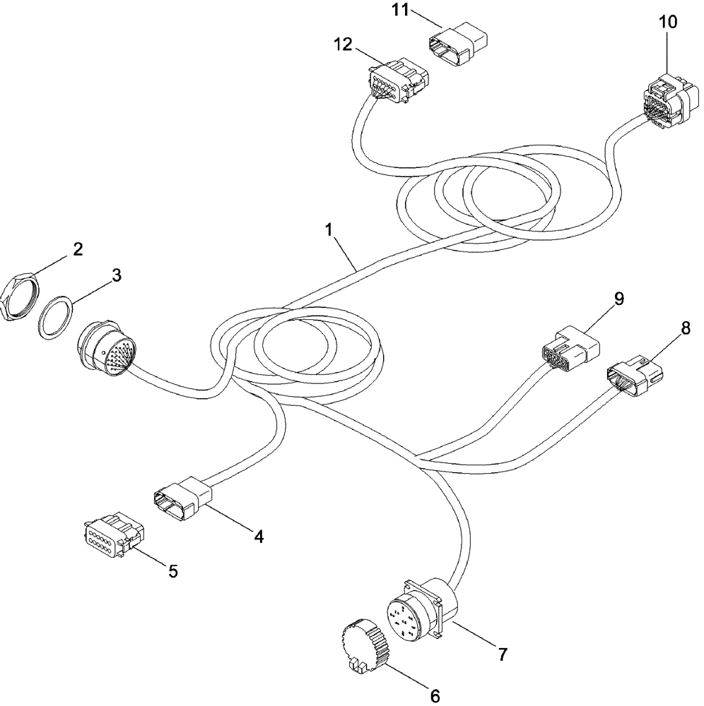 Схема запчастей Case IH 620 - (04-30) - HARNESS, YIELD MONITOR CAB DISPLAY, AFS (06) - ELECTRICAL SYSTEMS