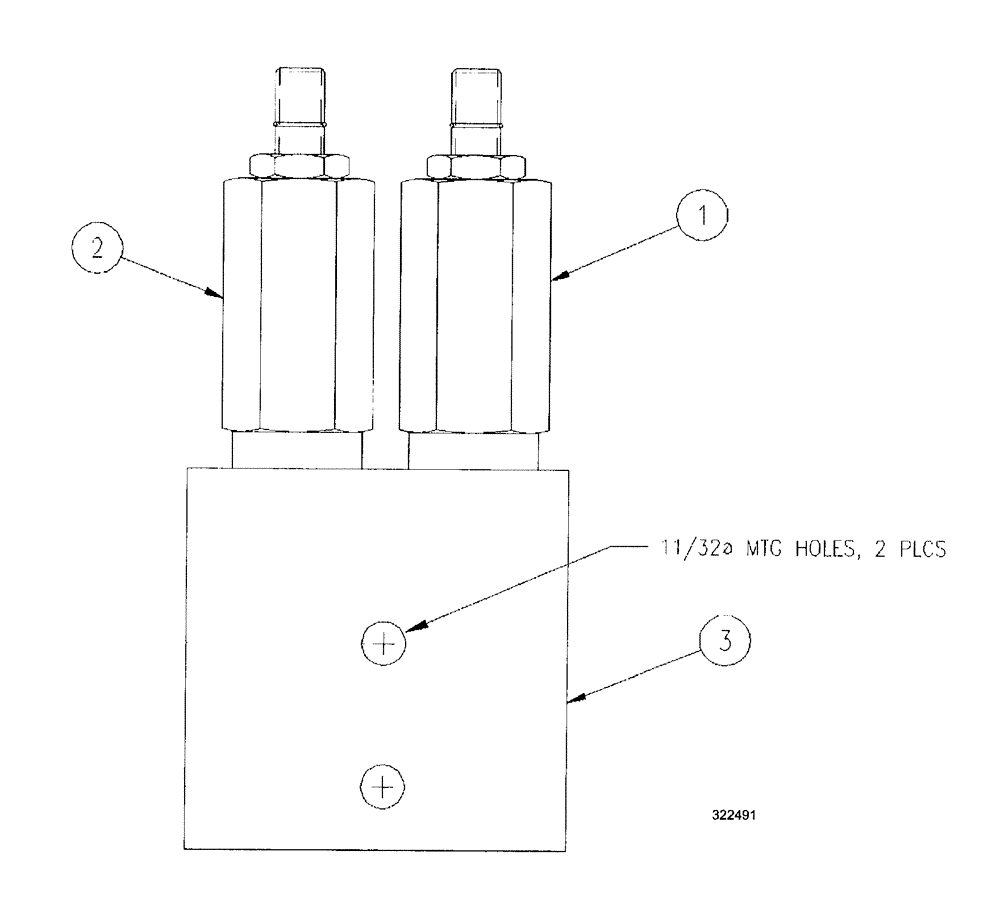 Схема запчастей Case IH SPX3200 - (06-046) - DOUBLE RELIEF BLOCK (29) - HYDROSTATIC DRIVE