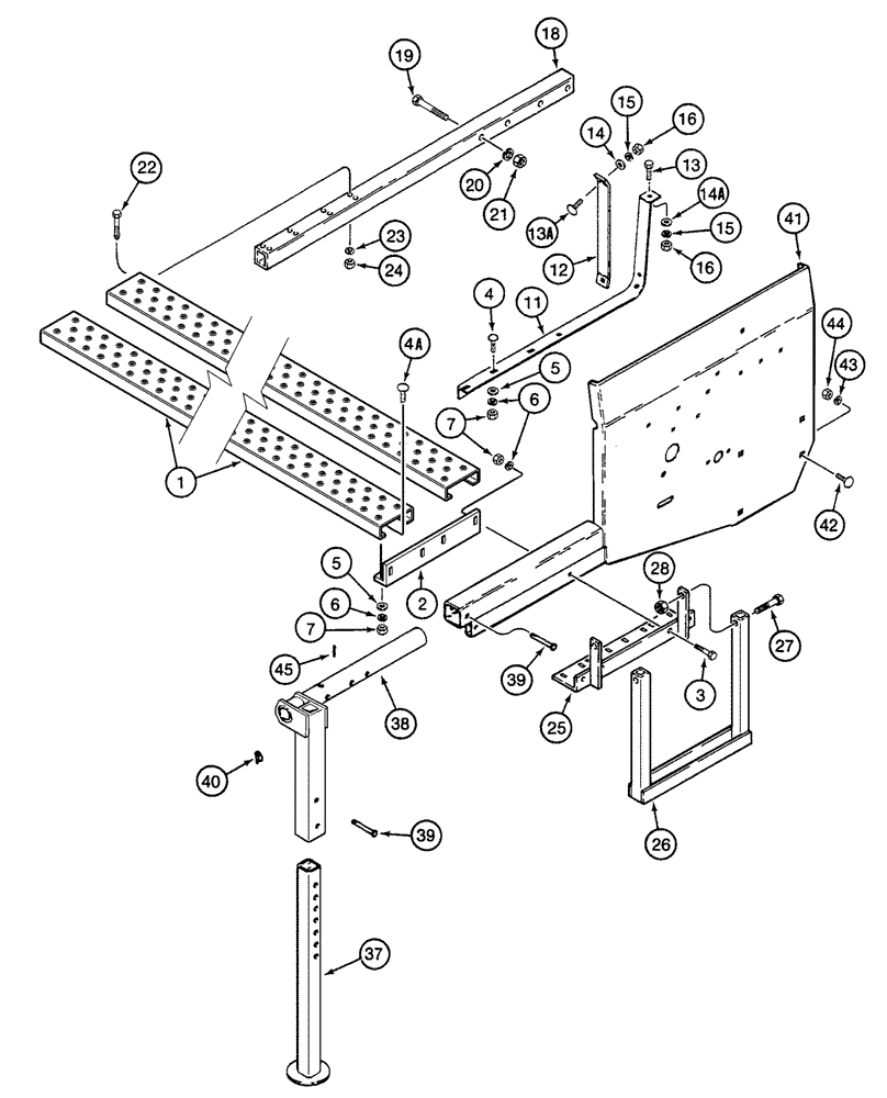 Схема запчастей Case IH 5400 - (9-06) - FOOTBOARD, SUPPORT STAND (GRAIN DRILLS ASN CKB0030001) (09) - CHASSIS
