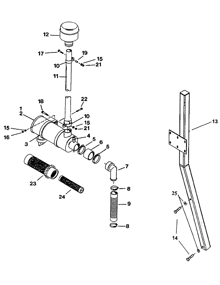 Схема запчастей Case IH 3400 - (E30) - AIR CLEANER KIT 