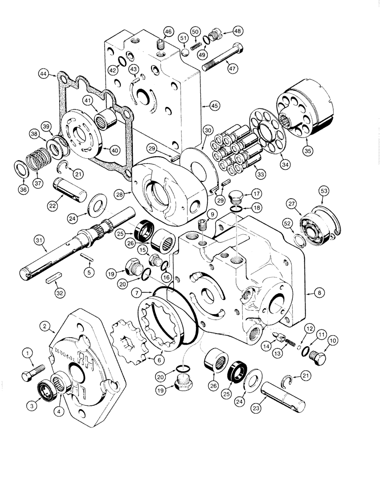 Схема запчастей Case IH 1818 - (6-04) - VARIABLE DISPLACEMENT PUMP, DIESEL MODELS (06) - POWER TRAIN