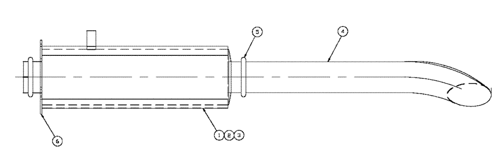 Схема запчастей Case IH FLX3300B - (02-052) - MUFFLER ASSEMBLY (FLX3300B CASE ENGINE) (01) - ENGINE