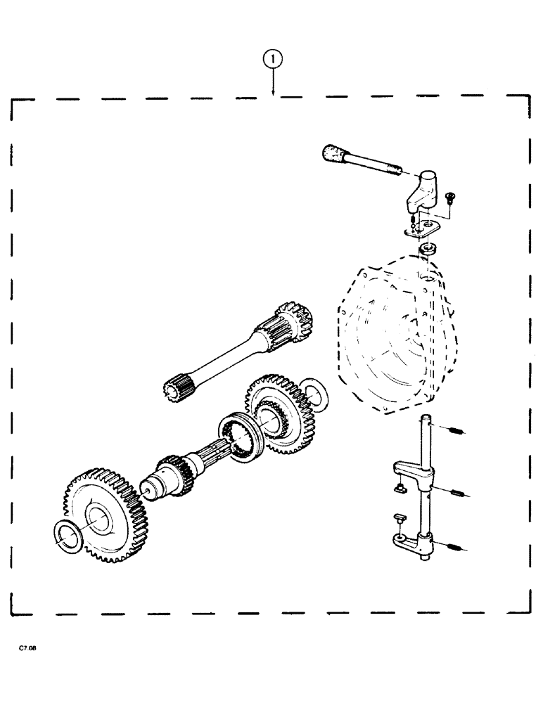 Схема запчастей Case IH 2120 - (6-060) - P.T.O. KIT - 540/1000, 540/750 (06) - POWER TRAIN