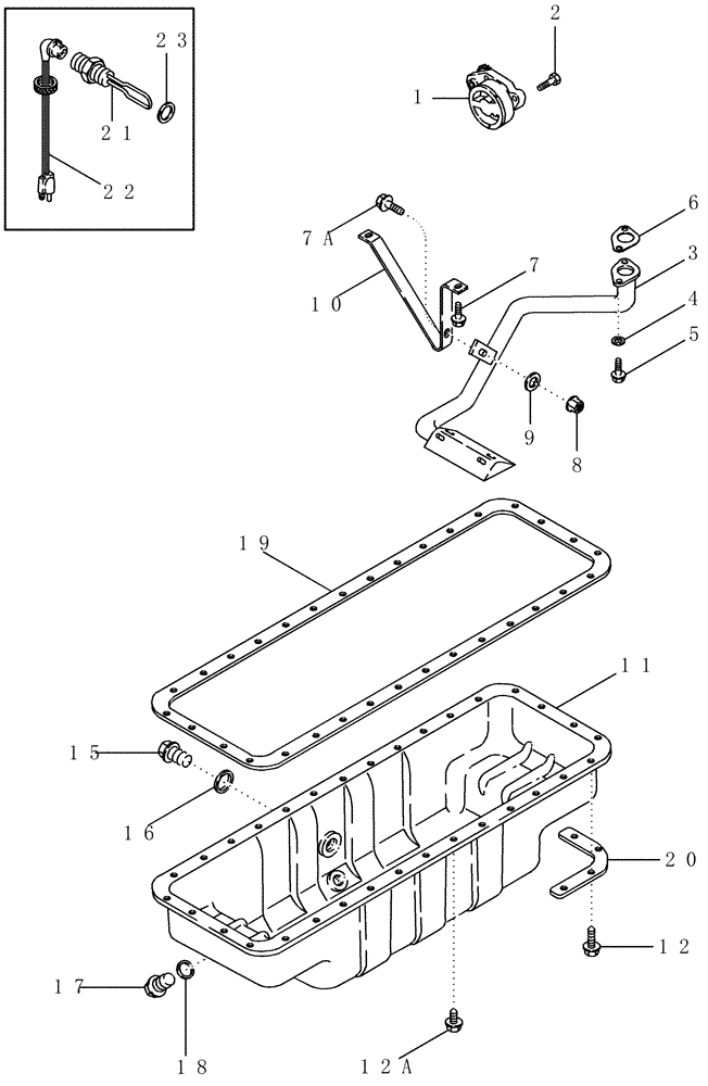 Схема запчастей Case IH CPX610 - (02-16) - OIL PUMP AND OIL PAN (01) - ENGINE