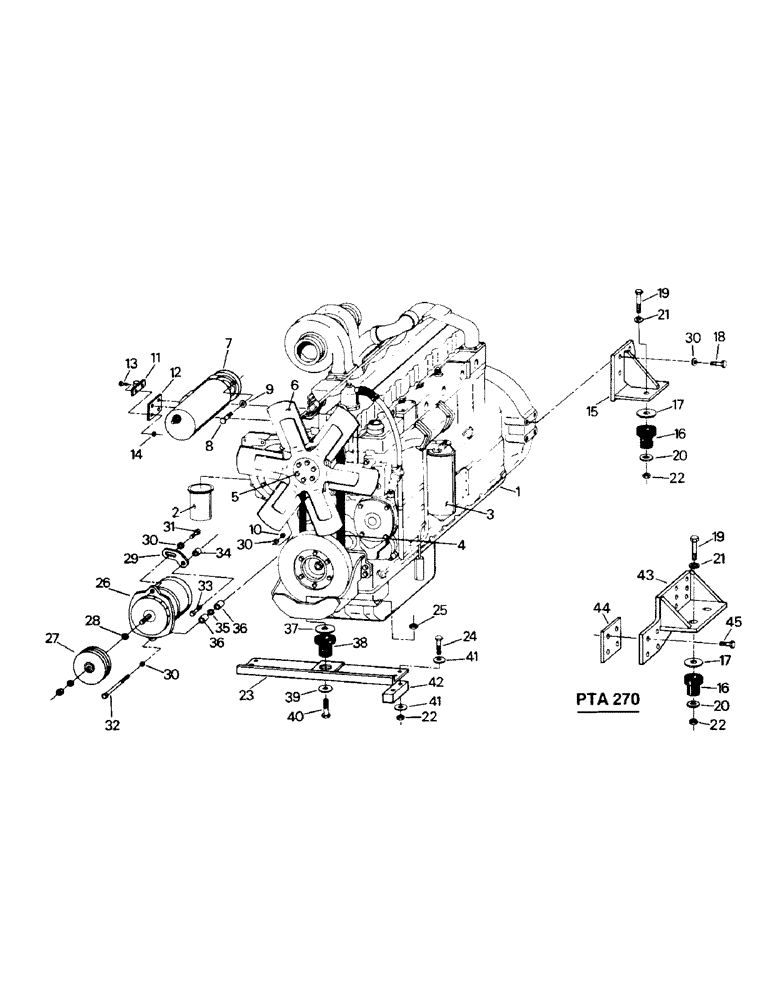Схема запчастей Case IH PTA280 - (04-03) - ENGINE & ATTACHING PARTS (04) - Drive Train