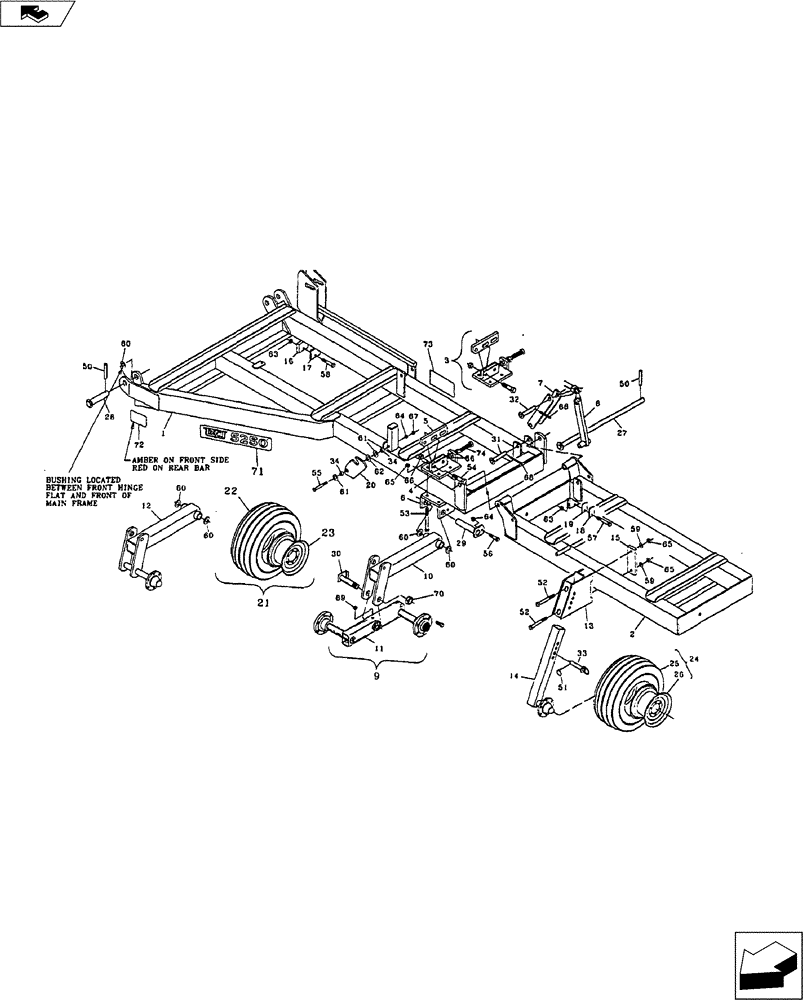 Схема запчастей Case IH 4250 - (39.102.01) - WINGS (39) - FRAMES AND BALLASTING