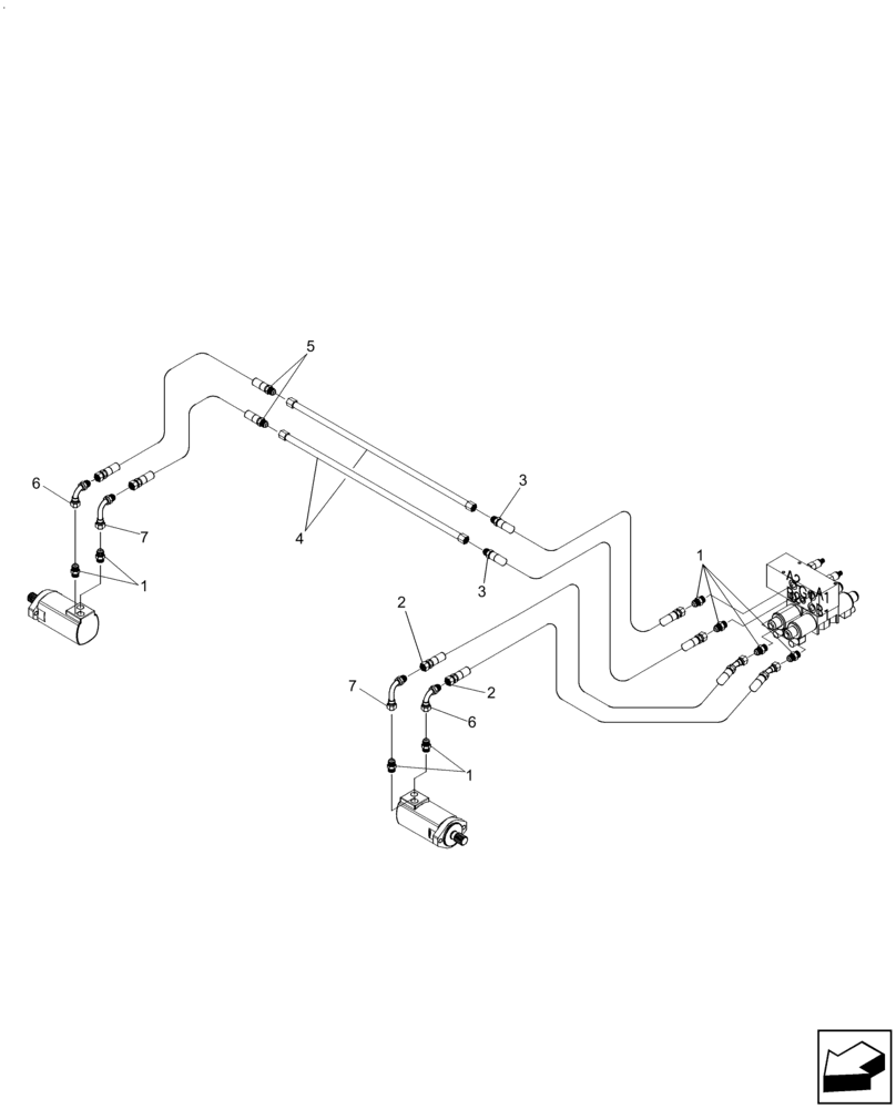 Схема запчастей Case IH A8800 - (35.000.AA[14]) - HYDRAULIC CIRCUIT SIDETRIM KNIVES (35) - HYDRAULIC SYSTEMS