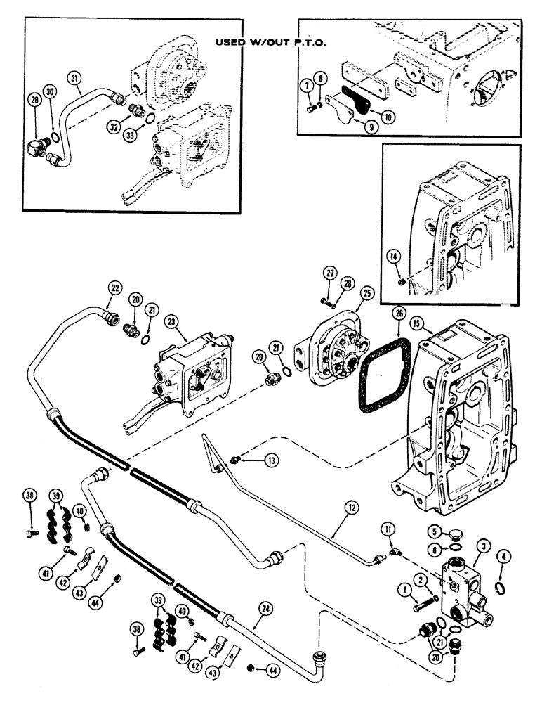 Схема запчастей Case IH 870 - (234) - HYDRAULIC SYSTEM, MECHANICAL SHIFT (08) - HYDRAULICS