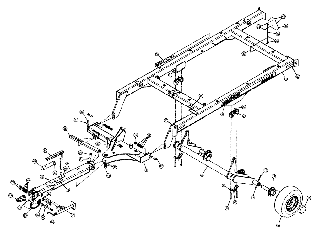 Схема запчастей Case IH RMX790 - (39.100.01) - MAIN FRAME (09) - CHASSIS/ATTACHMENTS