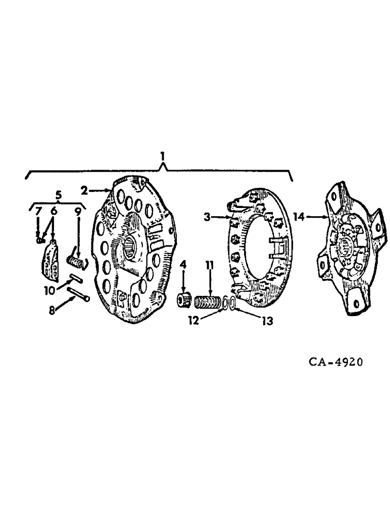 Схема запчастей Case IH 3688 - (07-02) - DRIVE TRAIN, CLUTCH (04) - Drive Train