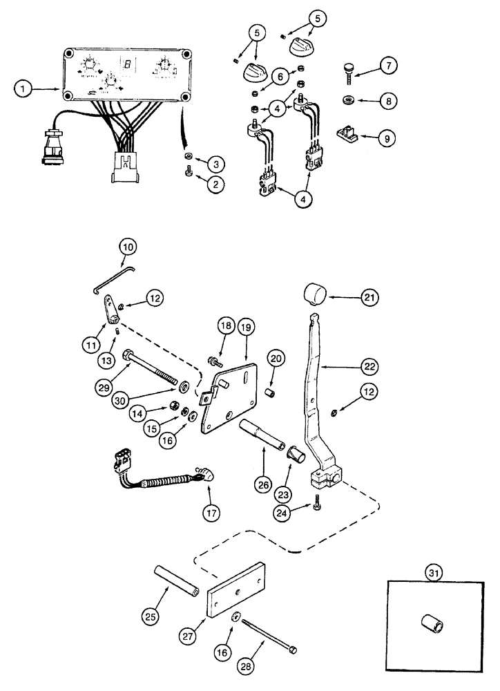 Схема запчастей Case IH 7250 - (8-030) - HITCH CONTROL SYSTEM (08) - HYDRAULICS