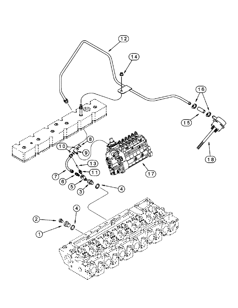 Схема запчастей Case IH 8920 - (3-004) - ANEROID AND WASTEGATE SYSTEM, 6T-830 EMISSIONS CERTIFIED ENGINE (03) - FUEL SYSTEM