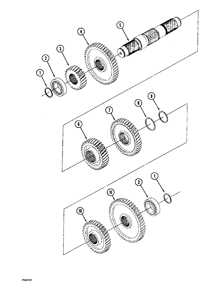 Схема запчастей Case IH 9280 - (6-059Y) - SYNCHROSHIFT TRANSMISSION ASSEMBLY 4TH SHAFT ASSEMBLY (06) - POWER TRAIN