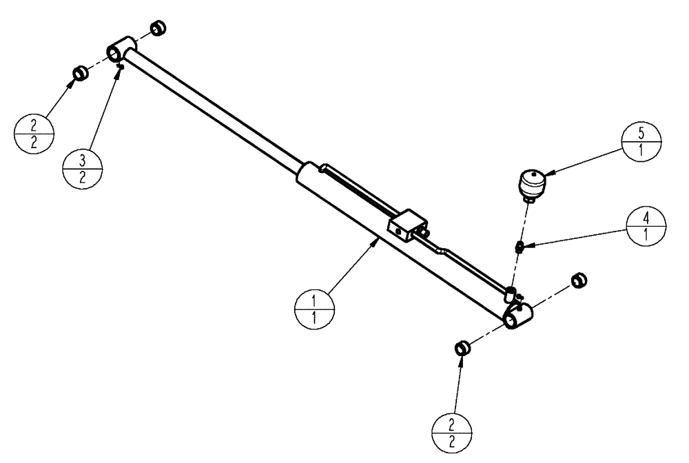Схема запчастей Case IH SPX3320 - (07-012) - CYLINDER GROUP, PARALLEL LINKS Cylinders