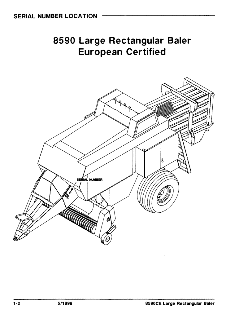 Схема запчастей Case IH 8590 - (1-2) - SERIAL NUMBER LOCATION (00) - GENERAL