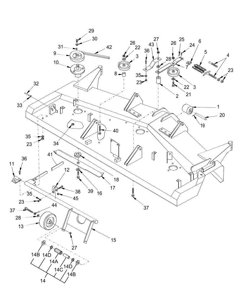 Схема запчастей Case IH MW72S - (007) - PULLEYS & BLADES - MWX60S,MW60S (CLASS 2), MWX72S,MW72S,MWX72R,MW72R 