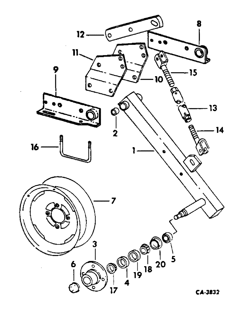 Схема запчастей Case IH 80 - (YB-03) - GAUGE WHEEL 