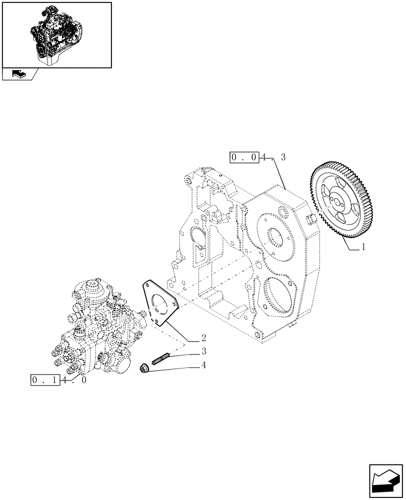 Схема запчастей Case IH F4GE9484A J601 - (0.14.2) - INJECTION PUMP - CONTROL  (504066547) 