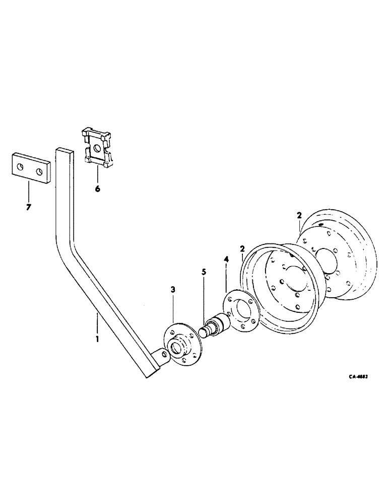 Схема запчастей Case IH 92 - (D-14) - GAUGE WHEEL, 1 PER ROW 