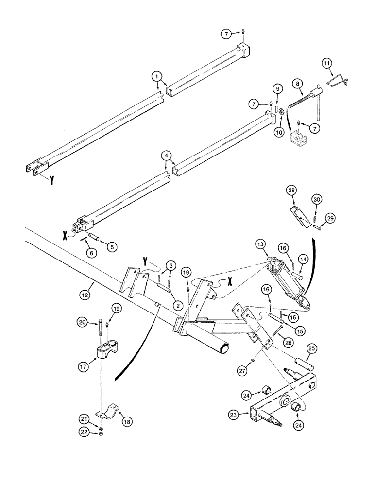 Схема запчастей Case IH 4200 - (09-03) - MAIN FRAME AXLES AND DEPTH CONTROL (09) - CHASSIS/ATTACHMENTS