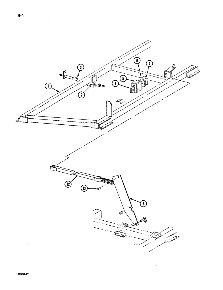 Схема запчастей Case IH 496 - (9-04) - WING FRAME (09) - CHASSIS/ATTACHMENTS