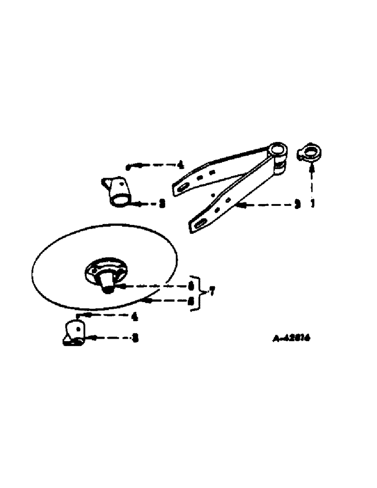Схема запчастей Case IH 4-F43 - (B-04) - ROLLING COLTERS, ONE PER FURROW 