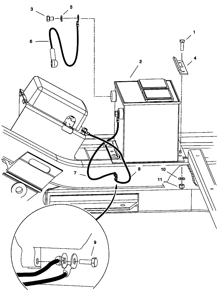 Схема запчастей Case IH SCOUT XL - (55.301.02[01]) - BATTERY - GASOLINE ENGINE (55) - ELECTRICAL SYSTEMS