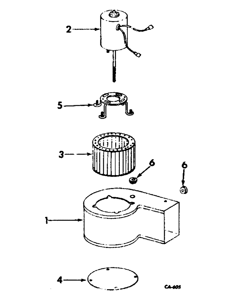 Схема запчастей Case IH 915 - (N-11) - PARTS ACCESSORIES AND ATTACHMENTS, OPERATORS CAB BLOWER, SERIAL NO. 1864 AND BELOW Accessories & Attachments
