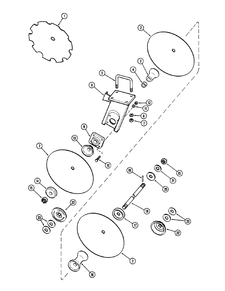 Схема запчастей Case IH DOT 23 - (40) - FRONT RIGHT WING GANG, MODEL 23-21 