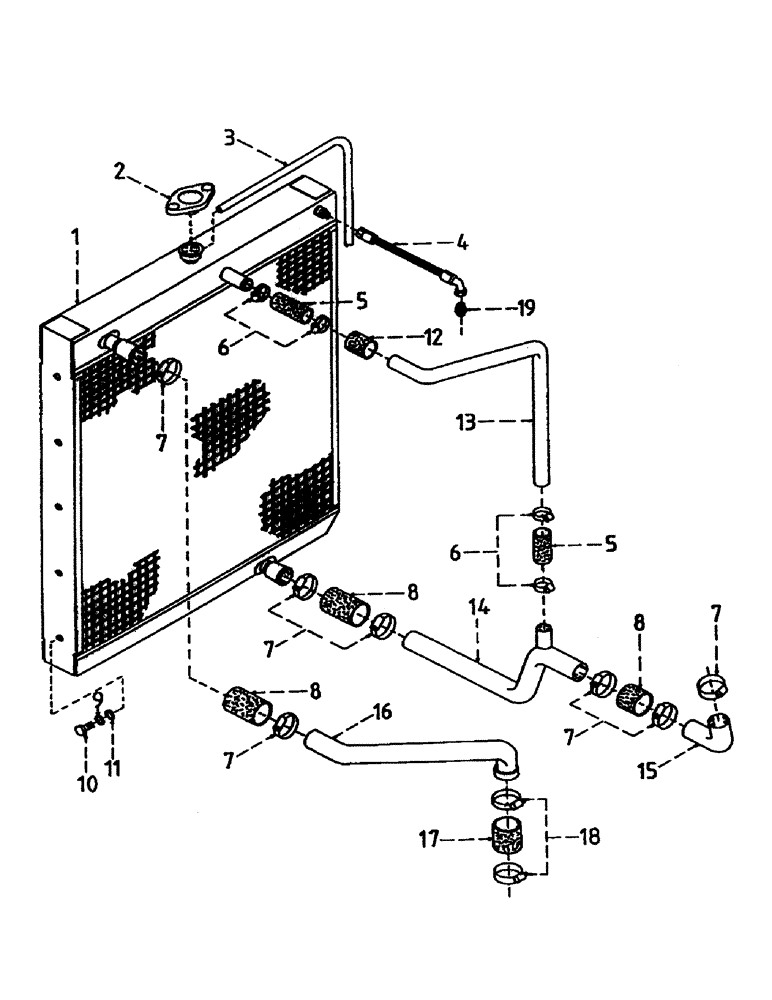 Схема запчастей Case IH 7700 - (C02-05) - WATER RADIATOR, 6CT Engine & Engine Attachments