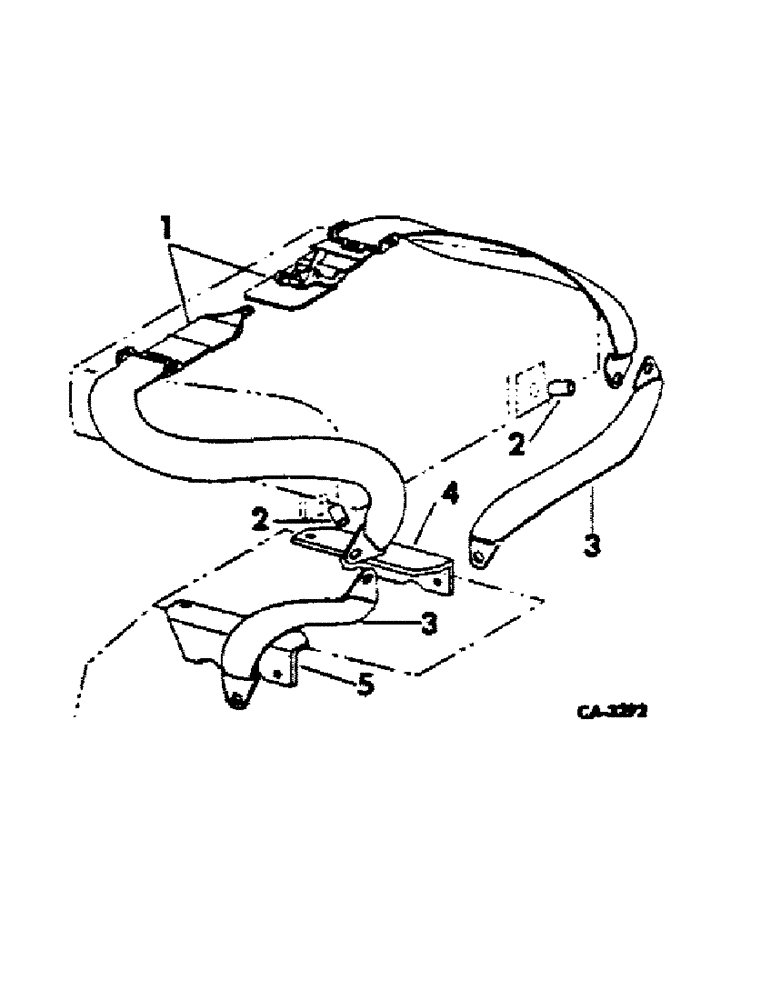 Схема запчастей Case IH 1066 - (13-20) - SUPERSTRUCTURE, SEAT BELT ATTACHMENT, 3 INCH (05) - SUPERSTRUCTURE