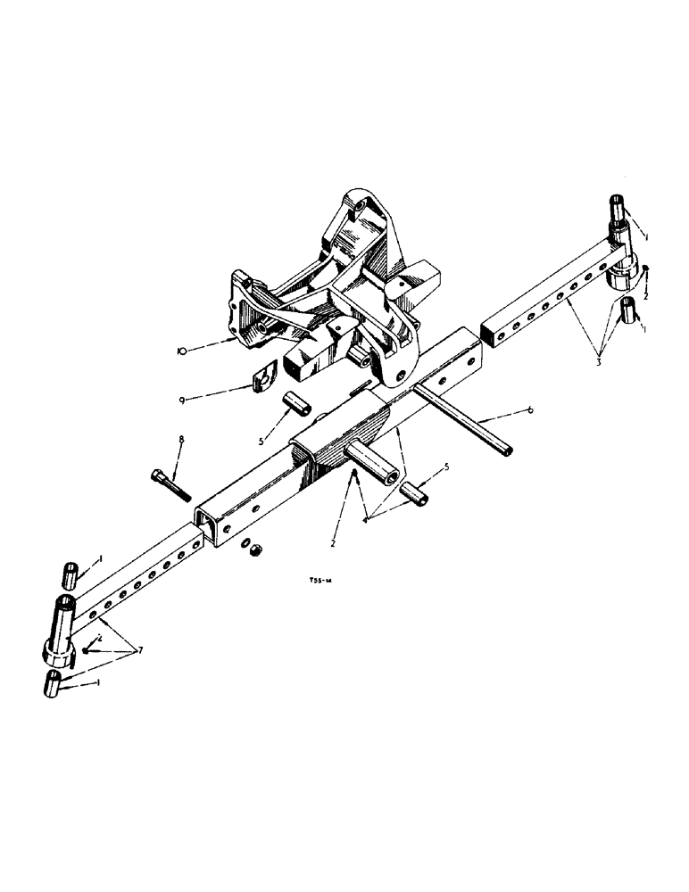 Схема запчастей Case IH 2300 - (4-14) - CHASSIS, FRONT AXLE (12) - CHASSIS