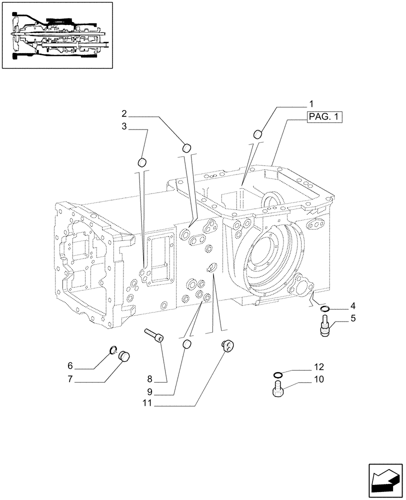 Схема запчастей Case IH JX1095C - (1.21.0[03]) - TRACTOR BODY (03) - TRANSMISSION