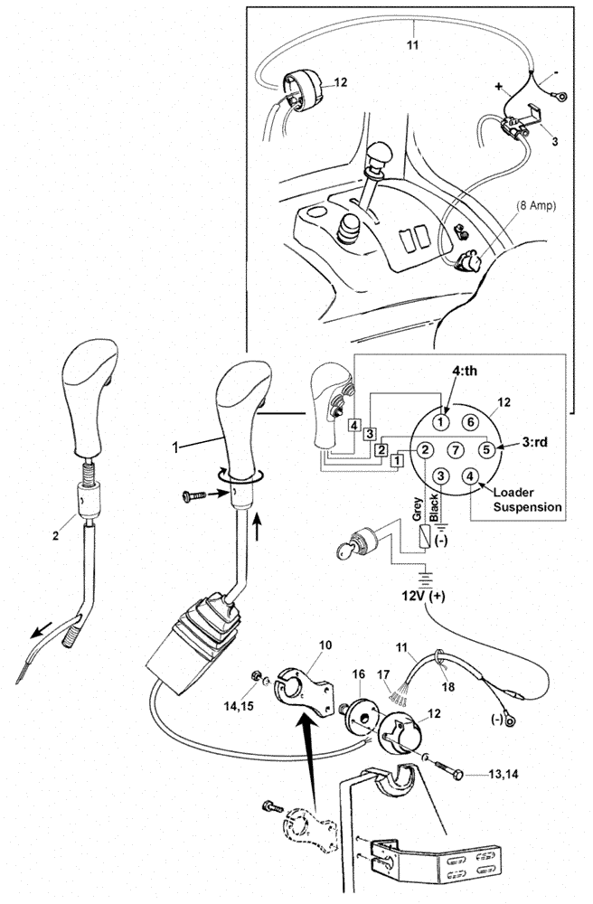 Схема запчастей Case IH L730 - (55.035.AG[01]) - VAR - 717565006 - JOYSTICK CONTROL KIT (55) - ELECTRICAL SYSTEMS