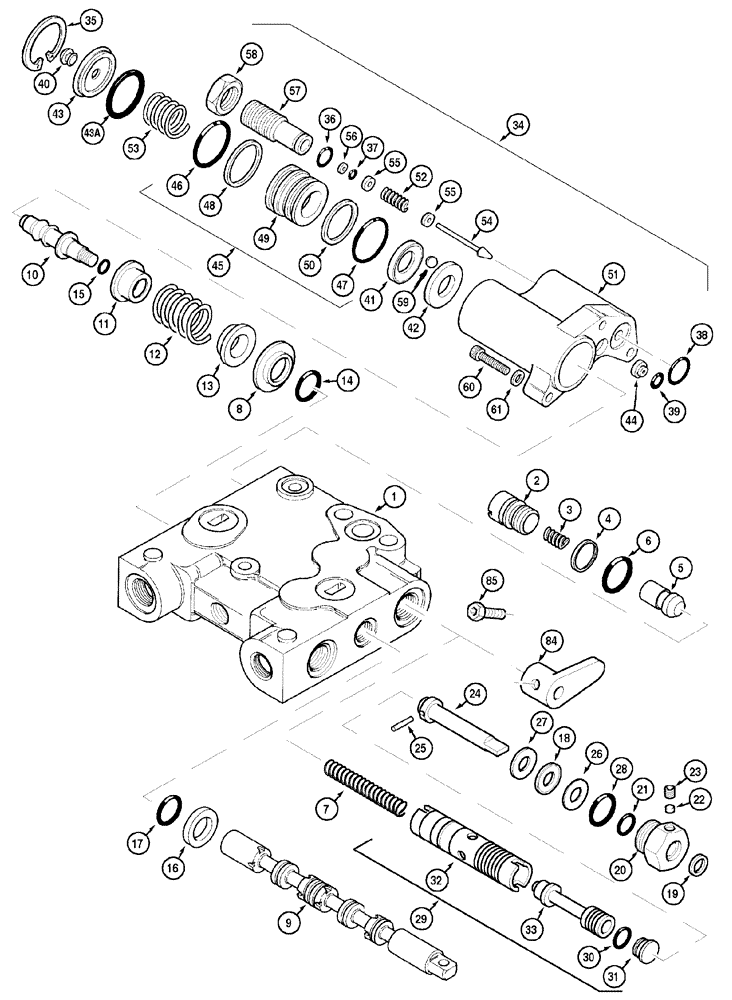 Схема запчастей Case IH MX90C - (08-25) - REMOTE VALVE ASSEMBLY (08) - HYDRAULICS