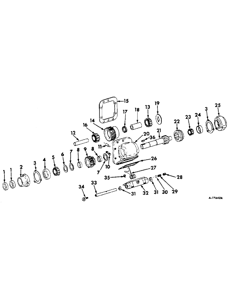 Схема запчастей Case IH 414 - (145) - POWER TAKE-OFF, 416501H THROUGH 799H, 422501H THROUGH 1192H (14) - MAIN GEARBOX & DRIVE